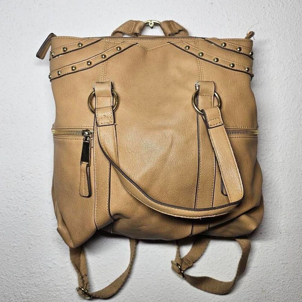 Tan brown y2k 2000s purse convertable backpack
